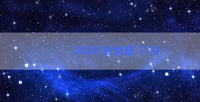 2020 处女座 11月